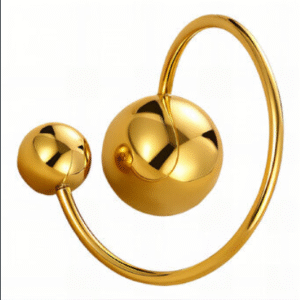 Ball Ring, 18K Gold Plated Steel