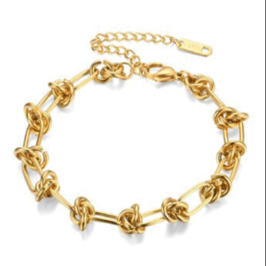Bracelet, 18K Gold Plated Steel