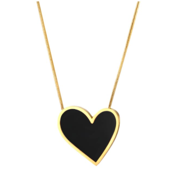 "Heart" Necklace, (OC101)18K Gold Plated Steel - Image 2