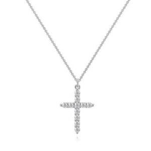 Silver Cross necklace, Stainless Steel