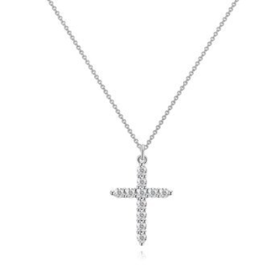 Silver Cross necklace, Stainless Steel