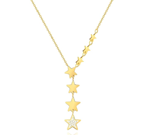 "Stars" Necklace, 18K Gold Plated Steel - Image 2